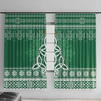 Christmas Ireland Celtic Window Curtain Special Xmas Tree - Wonder Print Shop
