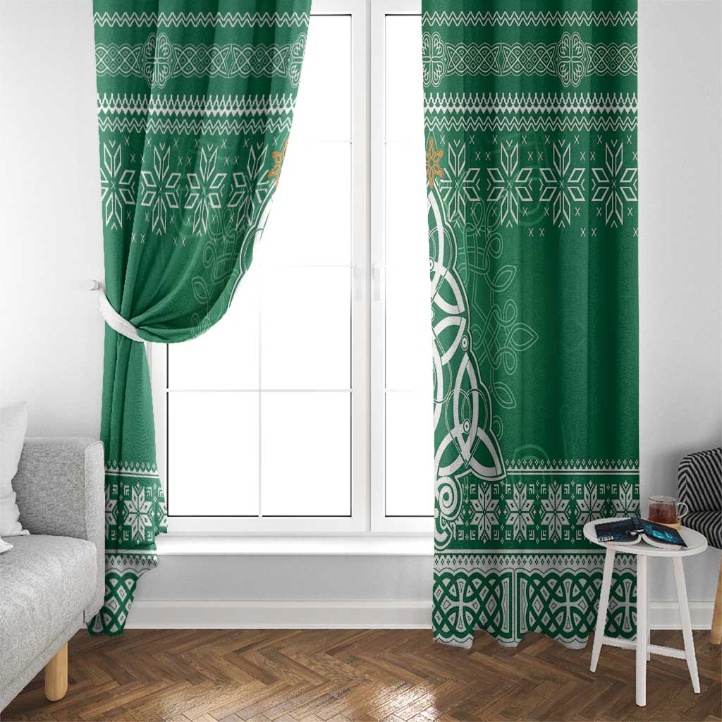 Christmas Ireland Celtic Window Curtain Special Xmas Tree - Wonder Print Shop