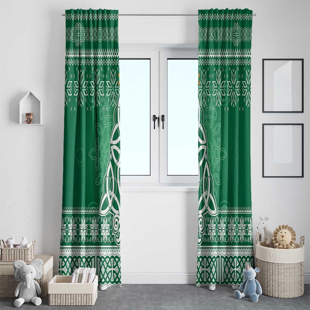 Christmas Ireland Celtic Window Curtain Special Xmas Tree - Wonder Print Shop