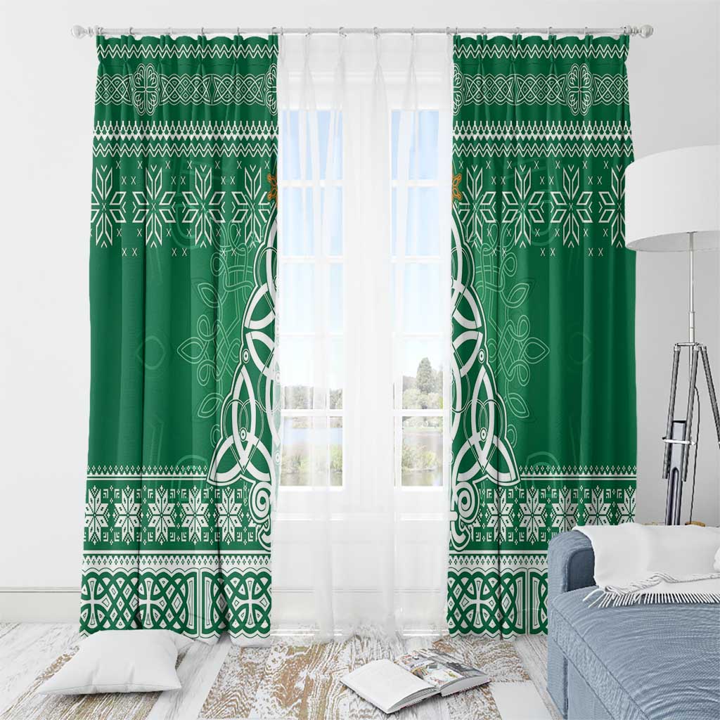 Christmas Ireland Celtic Window Curtain Special Xmas Tree - Wonder Print Shop