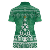 Christmas Ireland Celtic Women Polo Shirt Special Xmas Tree - Wonder Print Shop