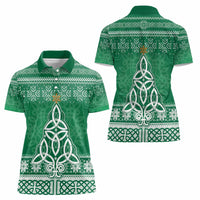 Christmas Ireland Celtic Women Polo Shirt Special Xmas Tree - Wonder Print Shop