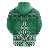 Christmas Ireland Celtic Zip Hoodie Special Xmas Tree - Wonder Print Shop