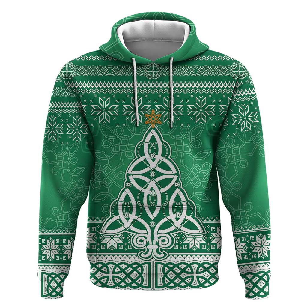 Christmas Ireland Celtic Zip Hoodie Special Xmas Tree - Wonder Print Shop
