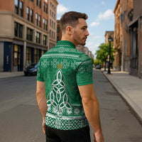 Christmas Ireland Celtic Zipper Polo Shirt Special Xmas Tree - Wonder Print Shop