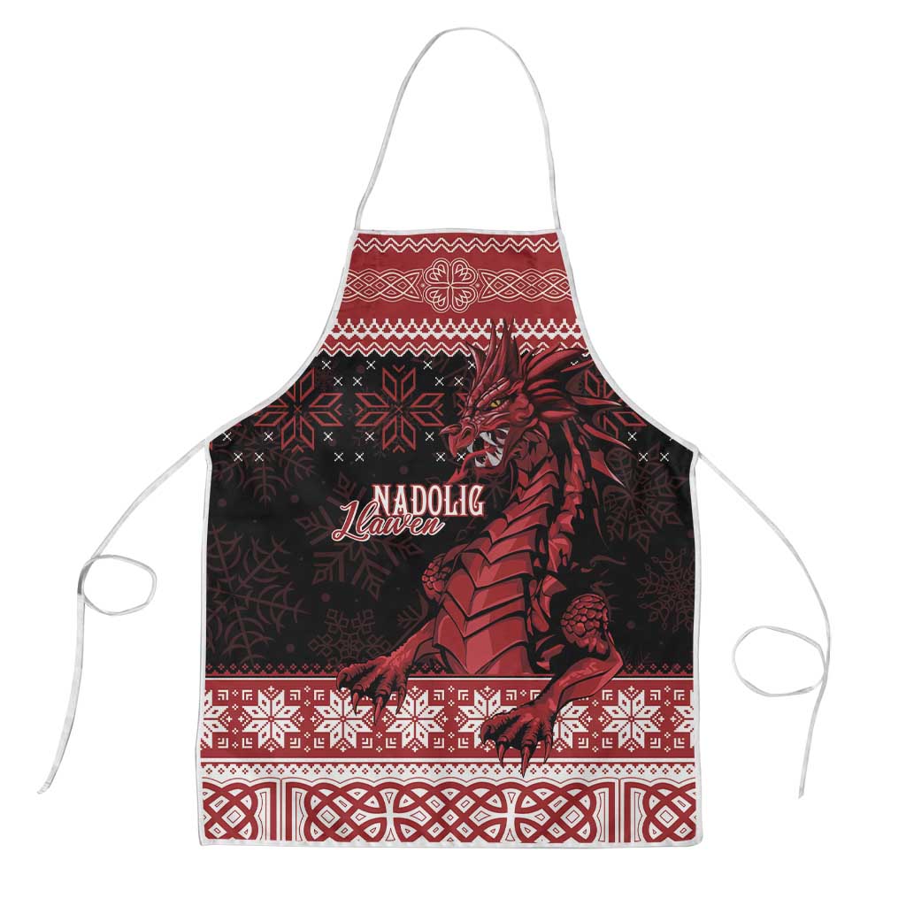 Christmas Wales Celtic Apron Welsh Dragon Nadolig Llawen - Wonder Print Shop