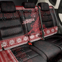Christmas Wales Celtic Back Car Seat Cover Welsh Dragon Nadolig Llawen - Wonder Print Shop