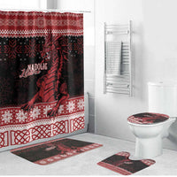 Christmas Wales Celtic Bathroom Set Welsh Dragon Nadolig Llawen - Wonder Print Shop