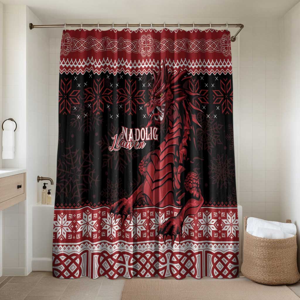 Christmas Wales Celtic Bathroom Set Welsh Dragon Nadolig Llawen - Wonder Print Shop
