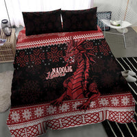 Christmas Wales Celtic Bedding Set Welsh Dragon Nadolig Llawen - Wonder Print Shop