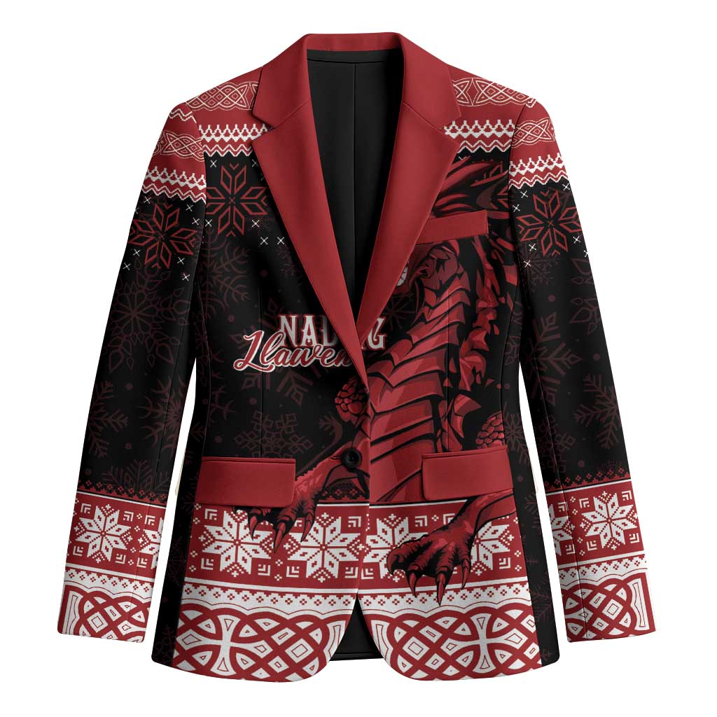 Christmas Wales Celtic Blazer Welsh Dragon Nadolig Llawen - Wonder Print Shop