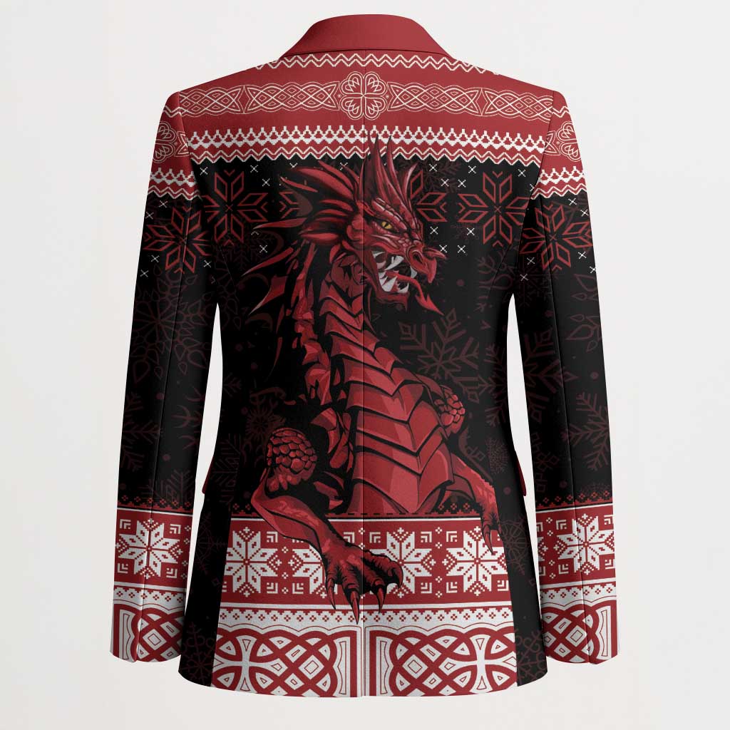 Christmas Wales Celtic Blazer Welsh Dragon Nadolig Llawen - Wonder Print Shop