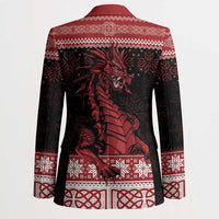 Christmas Wales Celtic Blazer Welsh Dragon Nadolig Llawen - Wonder Print Shop