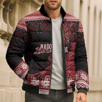 Christmas Wales Celtic Bomber Puffer Jacket Welsh Dragon Nadolig Llawen - Wonder Print Shop