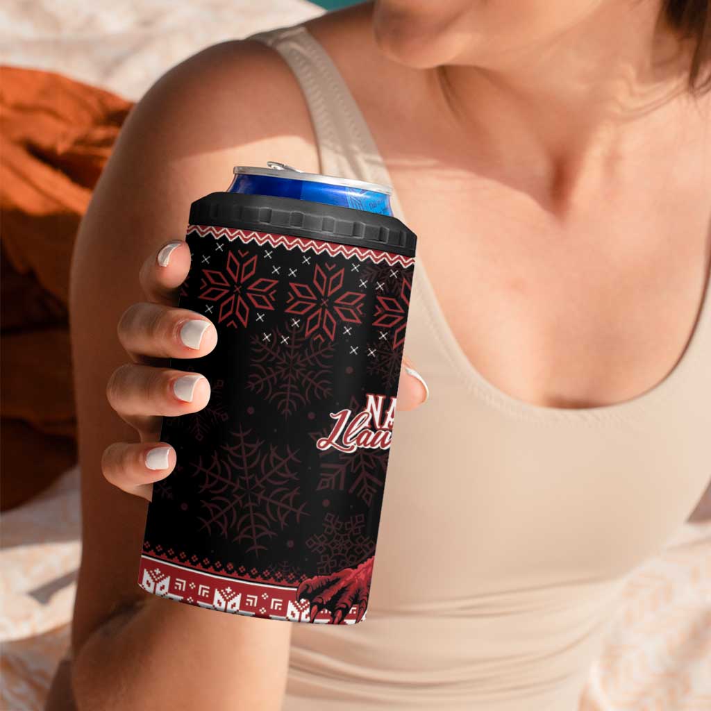 Christmas Wales Celtic 4 in 1 Can Cooler Tumbler Welsh Dragon Nadolig Llawen - Wonder Print Shop