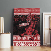 Christmas Wales Celtic Canvas Wall Art Welsh Dragon Nadolig Llawen - Wonder Print Shop