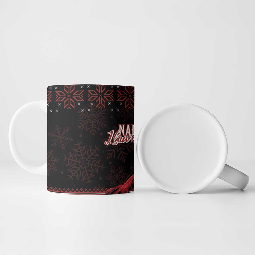 Christmas Wales Celtic Ceramic Mug Welsh Dragon Nadolig Llawen - Wonder Print Shop