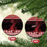Christmas Wales Celtic Ceramic Ornament Welsh Dragon Nadolig Llawen - Wonder Print Shop