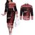 Christmas Wales Celtic Couples Matching Off The Shoulder Long Sleeve Dress and Long Sleeve Button Shirt Welsh Dragon Nadolig Llawen - Wonder Print Shop