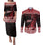 Christmas Wales Celtic Couples Matching Puletasi and Long Sleeve Button Shirt Welsh Dragon Nadolig Llawen - Wonder Print Shop