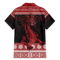 Christmas Wales Celtic Family Matching Mermaid Dress and Hawaiian Shirt Welsh Dragon Nadolig Llawen - Wonder Print Shop