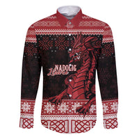 Christmas Wales Celtic Family Matching Mermaid Dress and Hawaiian Shirt Welsh Dragon Nadolig Llawen - Wonder Print Shop