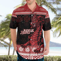 Christmas Wales Celtic Hawaiian Shirt Welsh Dragon Nadolig Llawen - Wonder Print Shop