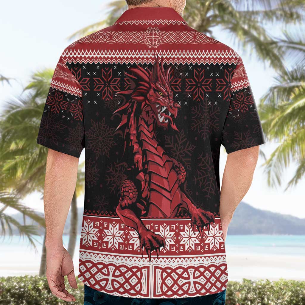 Christmas Wales Celtic Hawaiian Shirt Welsh Dragon Nadolig Llawen - Wonder Print Shop