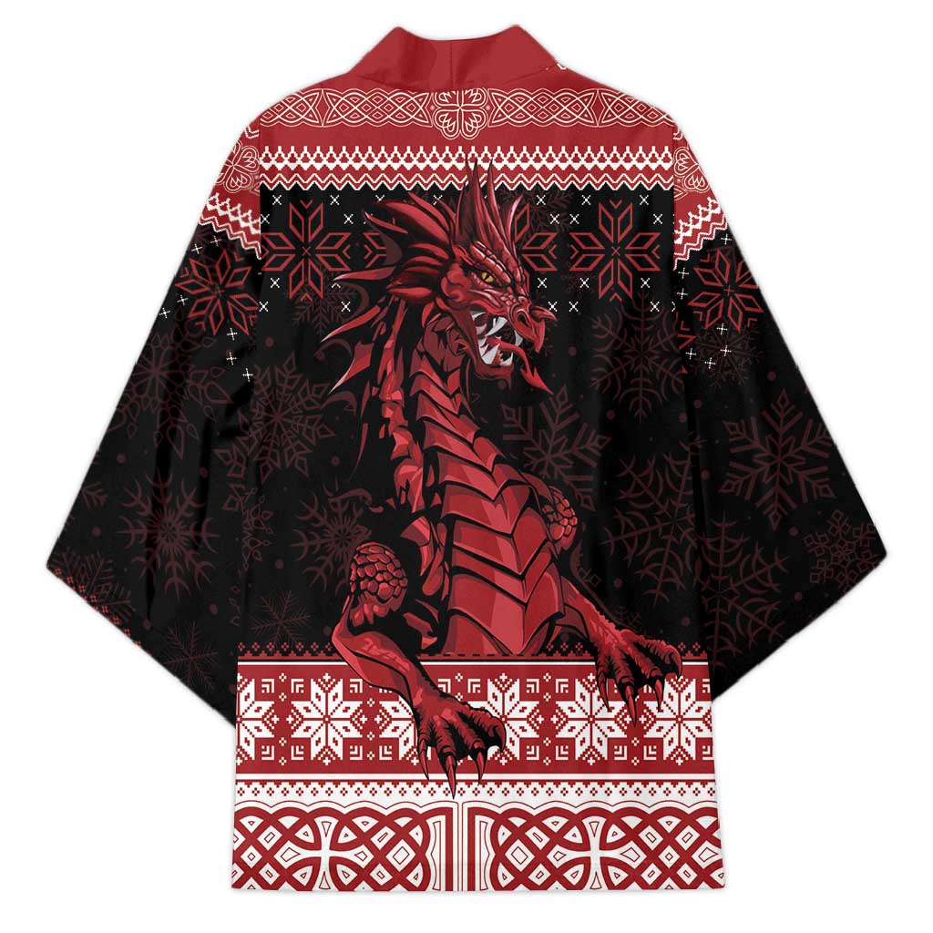 Christmas Wales Celtic Kimono Welsh Dragon Nadolig Llawen - Wonder Print Shop