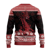 Christmas Wales Celtic Ugly Christmas Sweater Welsh Dragon Nadolig Llawen - Wonder Print Shop