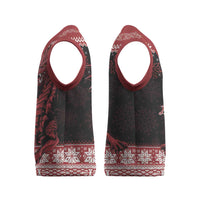 Christmas Wales Celtic Christmas Knitted V-Neck Vest Welsh Dragon Nadolig Llawen - Wonder Print Shop