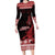 Christmas Wales Celtic Long Sleeve Bodycon Dress Welsh Dragon Nadolig Llawen - Wonder Print Shop