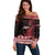 Christmas Wales Celtic Off Shoulder Sweater Welsh Dragon Nadolig Llawen - Wonder Print Shop