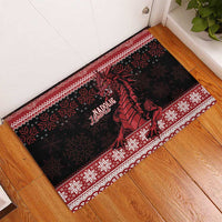 Christmas Wales Celtic Rubber Doormat Welsh Dragon Nadolig Llawen - Wonder Print Shop