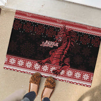 Christmas Wales Celtic Rubber Doormat Welsh Dragon Nadolig Llawen - Wonder Print Shop