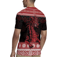 Christmas Wales Celtic Rugby Jersey Welsh Dragon Nadolig Llawen - Wonder Print Shop