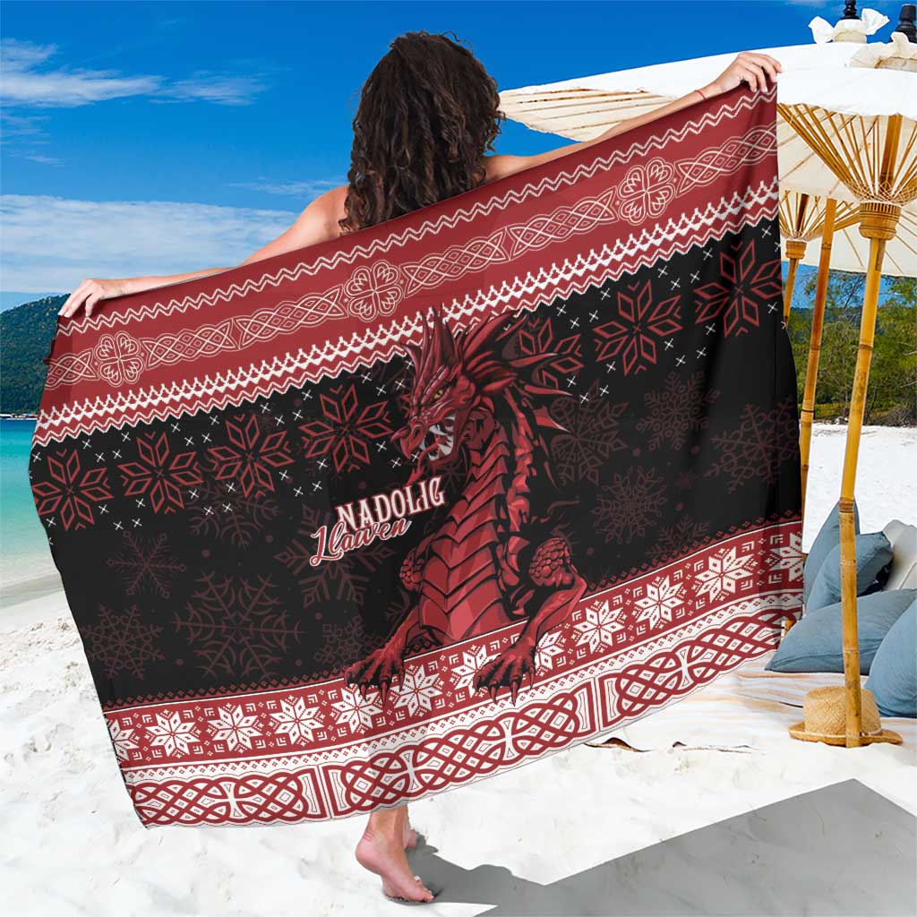 Christmas Wales Celtic Sarong Welsh Dragon Nadolig Llawen - Wonder Print Shop