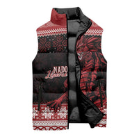Christmas Wales Celtic Sleeveless Puffer Jacket Welsh Dragon Nadolig Llawen - Wonder Print Shop