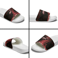 Christmas Wales Celtic Slide Sandals Welsh Dragon Nadolig Llawen - Wonder Print Shop