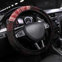 Christmas Wales Celtic Steering Wheel Cover Welsh Dragon Nadolig Llawen - Wonder Print Shop