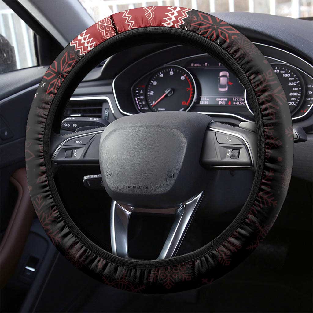 Christmas Wales Celtic Steering Wheel Cover Welsh Dragon Nadolig Llawen - Wonder Print Shop