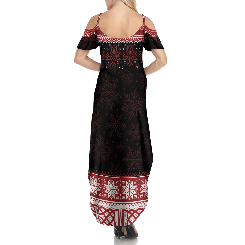 Christmas Wales Celtic Summer Maxi Dress Welsh Dragon Nadolig Llawen - Wonder Print Shop