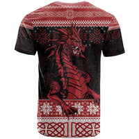 Christmas Wales Celtic T Shirt Welsh Dragon Nadolig Llawen - Wonder Print Shop