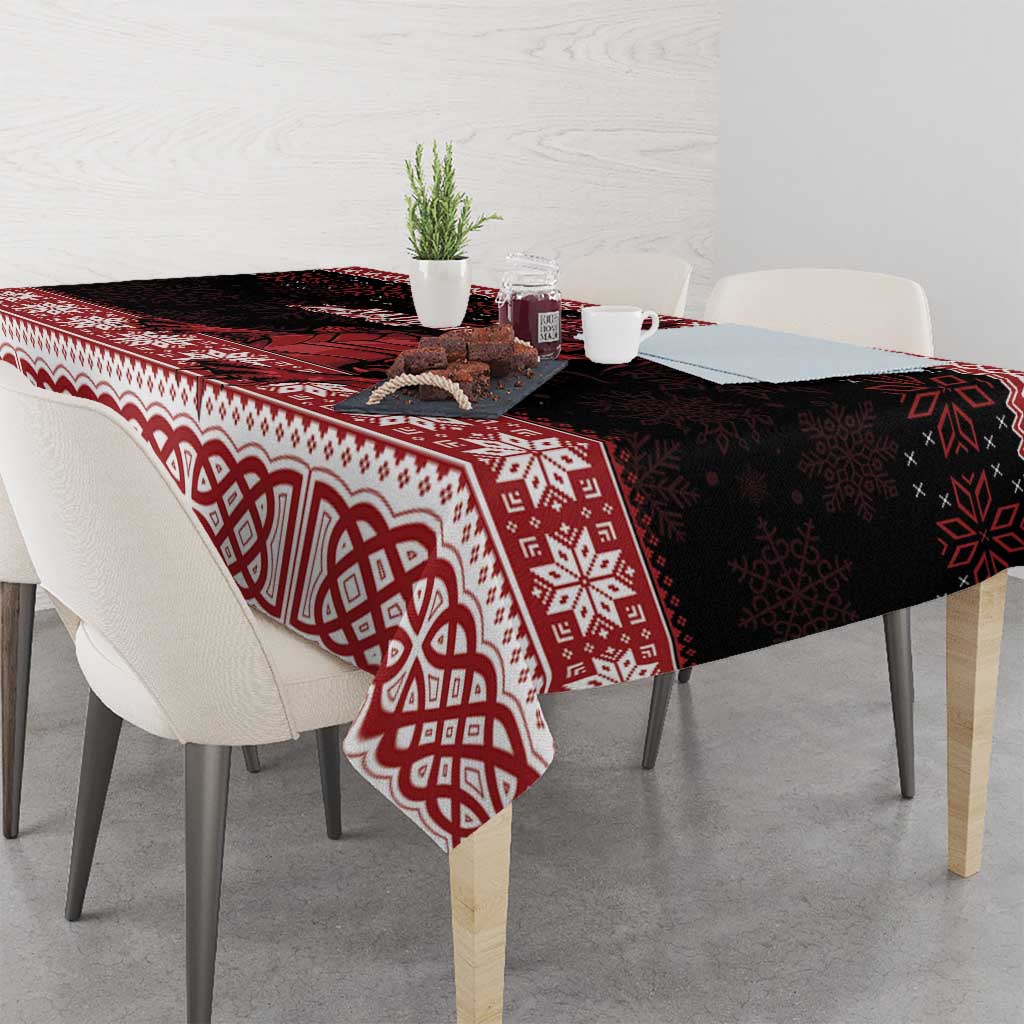 Christmas Wales Celtic Tablecloth Welsh Dragon Nadolig Llawen - Wonder Print Shop