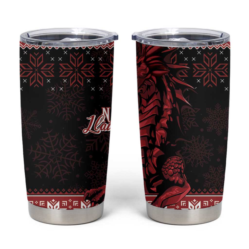 Christmas Wales Celtic Tumbler Cup Welsh Dragon Nadolig Llawen - Wonder Print Shop