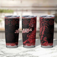 Christmas Wales Celtic Tumbler Cup Welsh Dragon Nadolig Llawen - Wonder Print Shop