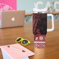 Christmas Wales Celtic Tumbler With Handle Welsh Dragon Nadolig Llawen - Wonder Print Shop