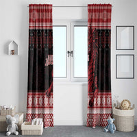 Christmas Wales Celtic Window Curtain Welsh Dragon Nadolig Llawen - Wonder Print Shop