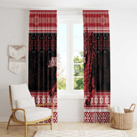 Christmas Wales Celtic Window Curtain Welsh Dragon Nadolig Llawen - Wonder Print Shop