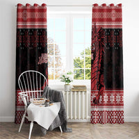 Christmas Wales Celtic Window Curtain Welsh Dragon Nadolig Llawen - Wonder Print Shop